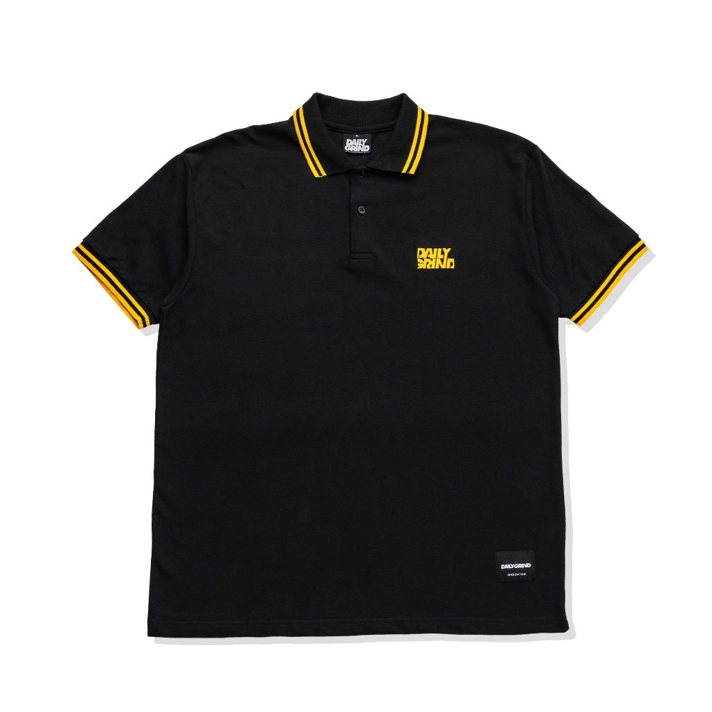 DAILY GRIND SHEAR POLO SHIRT BLACK
