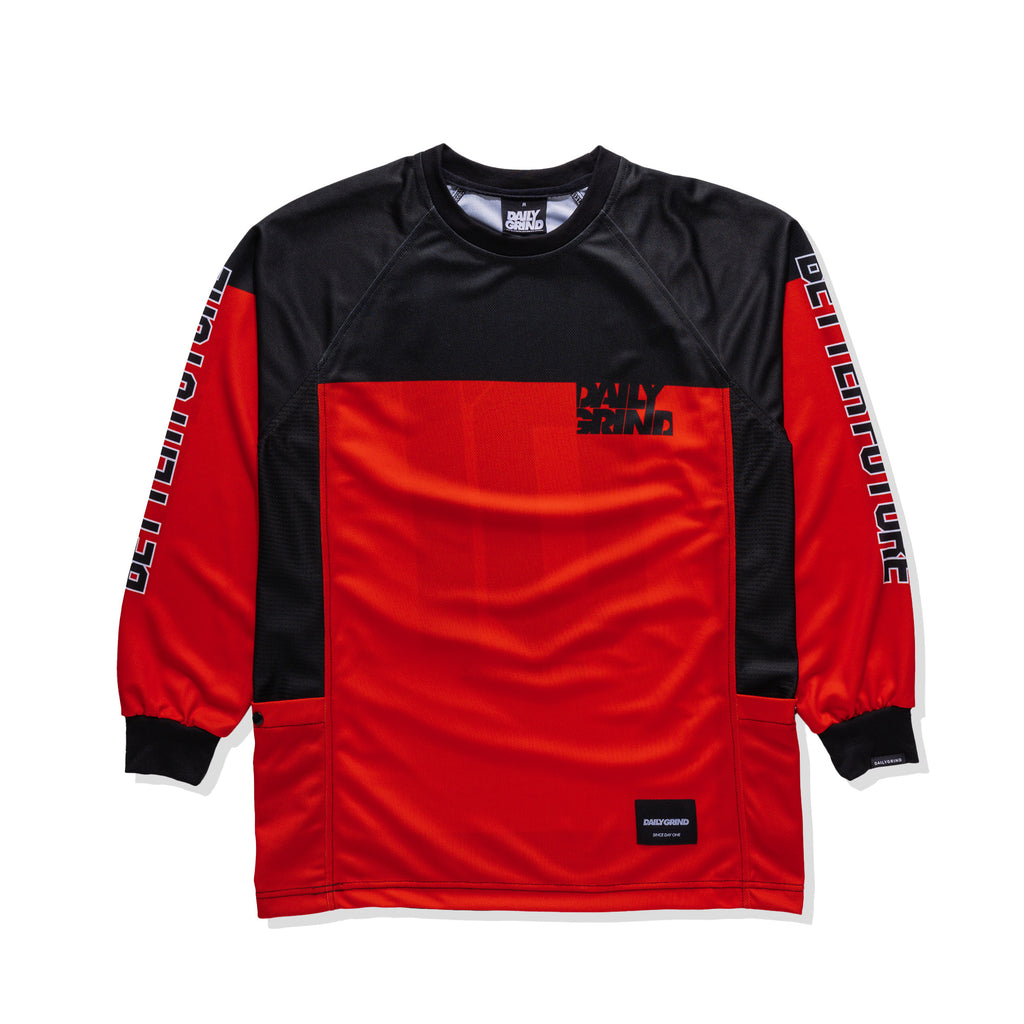 DAILY GRIND BETTER FUTURE JERSEY LONGSLEEVES RED