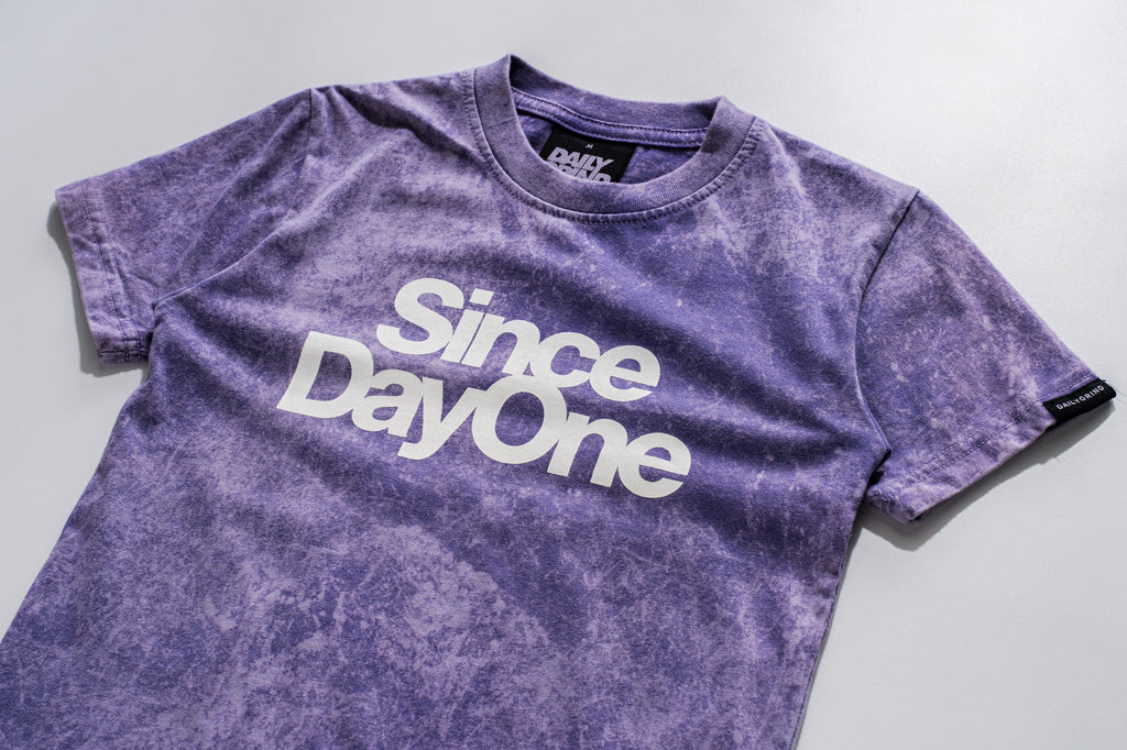 DAILY GRIND KIDS SINCE DAY ONE WASHED TSHIRT FOR KIDS PURPLE