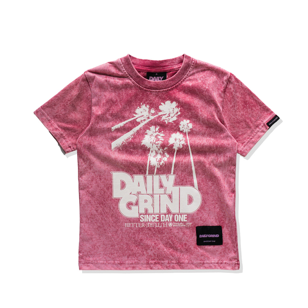 DAILY GRIND KIDS ROARING WASHED TSHIRT FOR KIDS RED