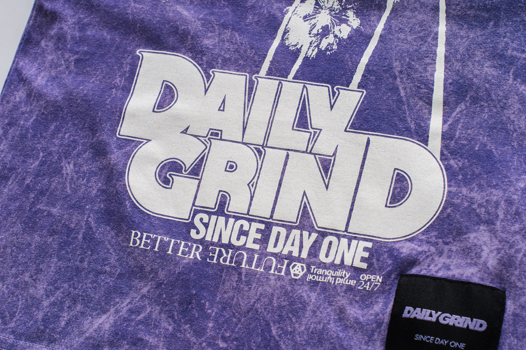 DAILY GRIND KIDS ROARING WASHED TSHIRT FOR KIDS PURPLE