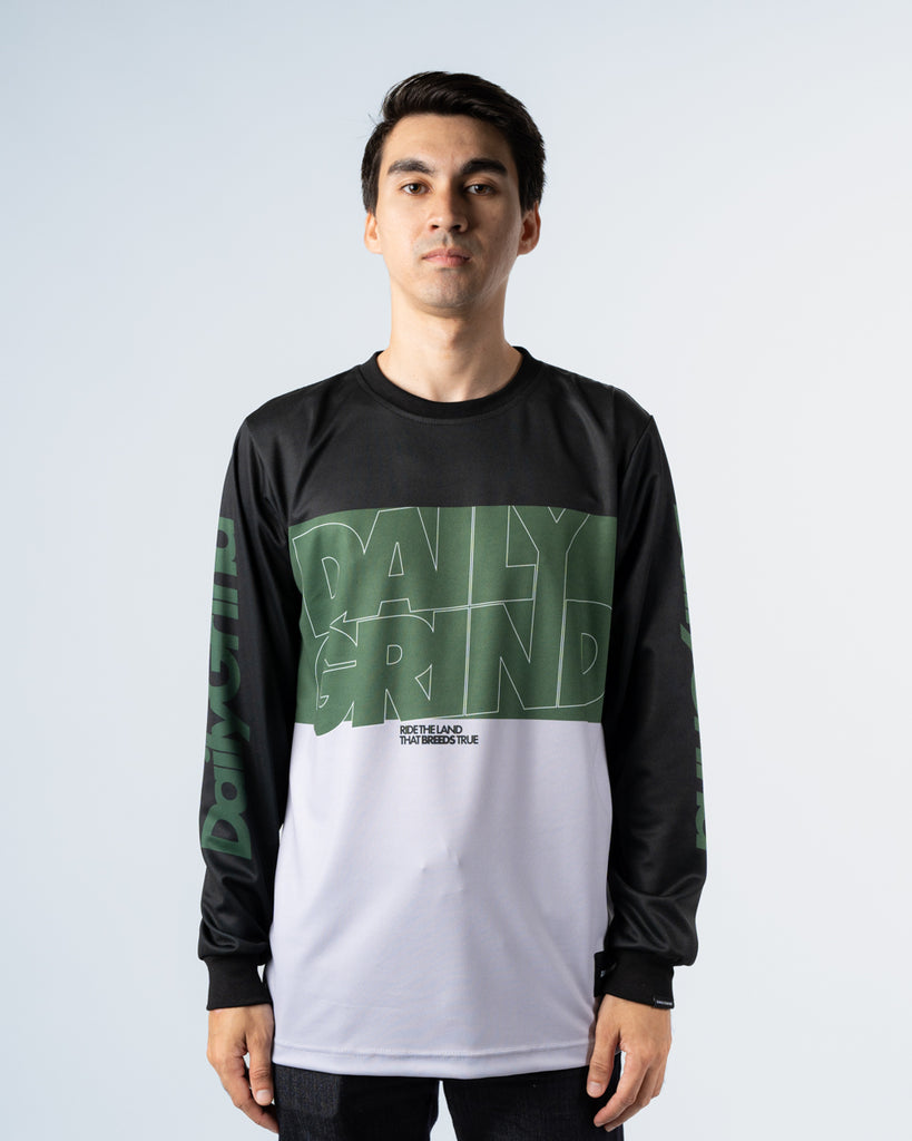 DAILY GRIND DAILY GRIND 3FOLD JERSEY LONSGLEEVES GREEN