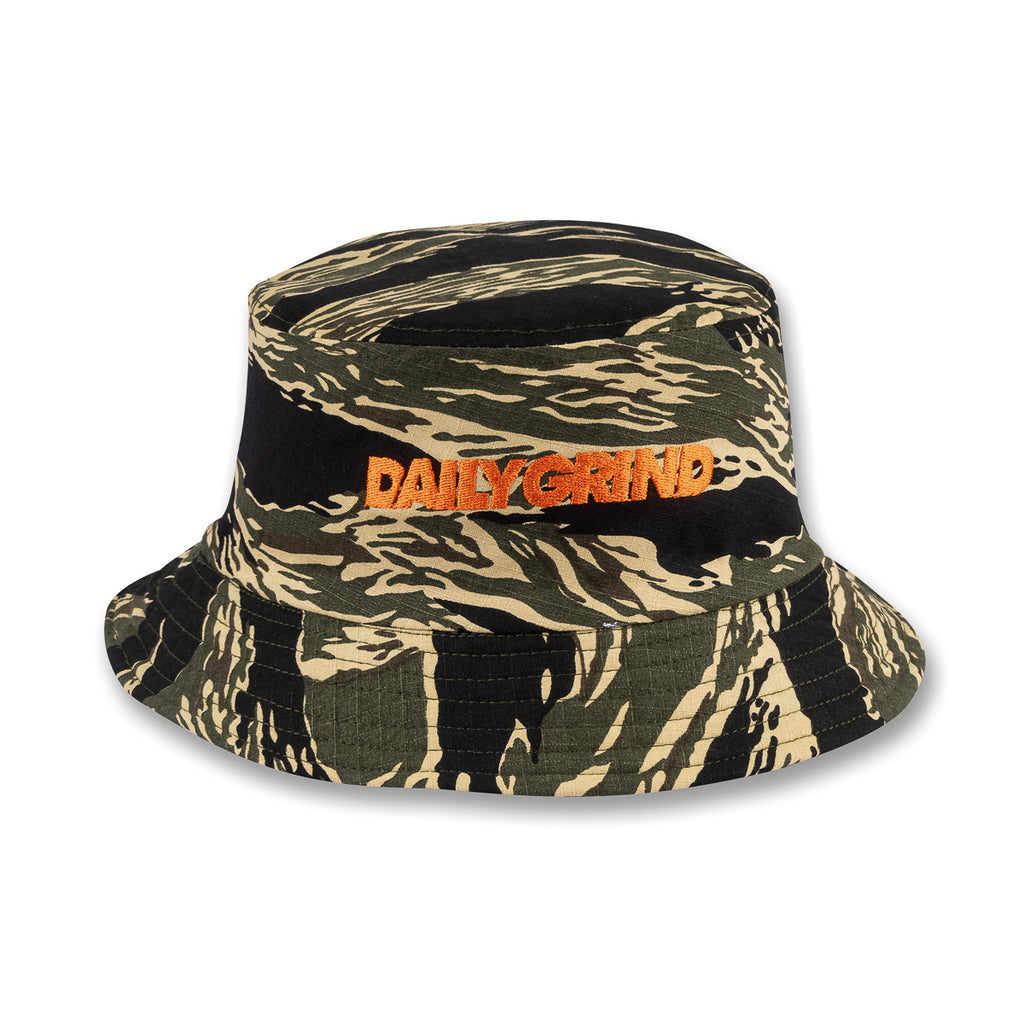DAILY GRIND REVERSIBLE BUCKET HAT 1 TIGER CAMOU