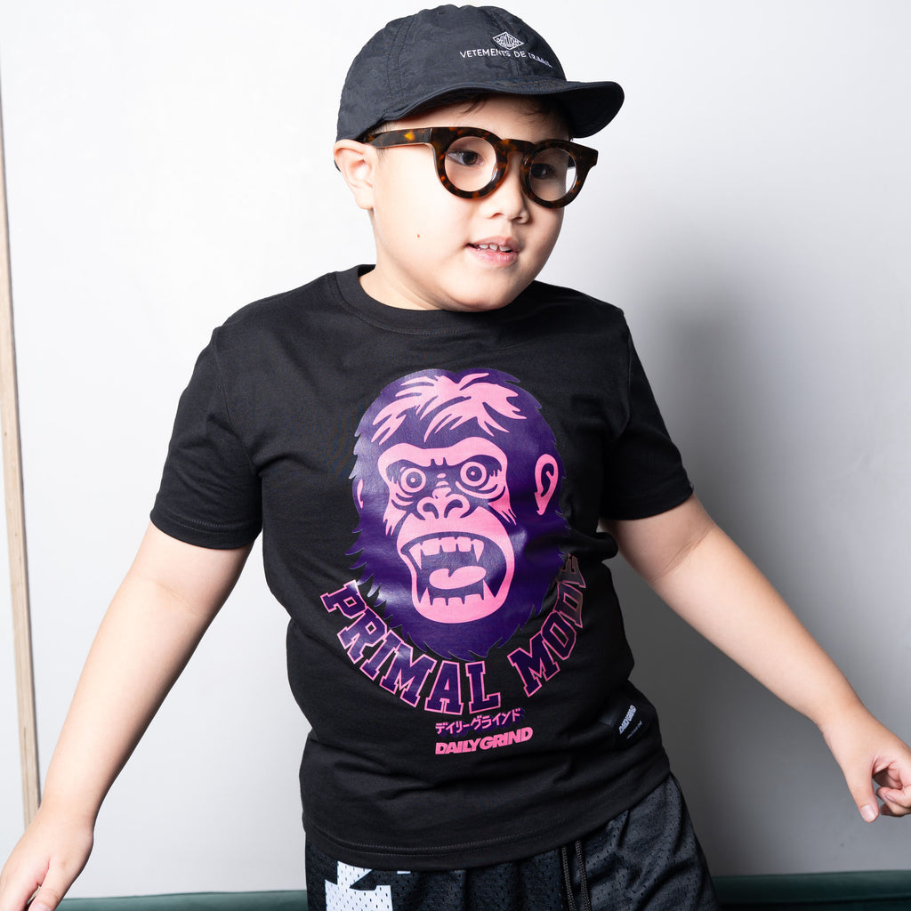 DAILY GRIND PRIMAL TSHIRT FOR KIDS BLACK