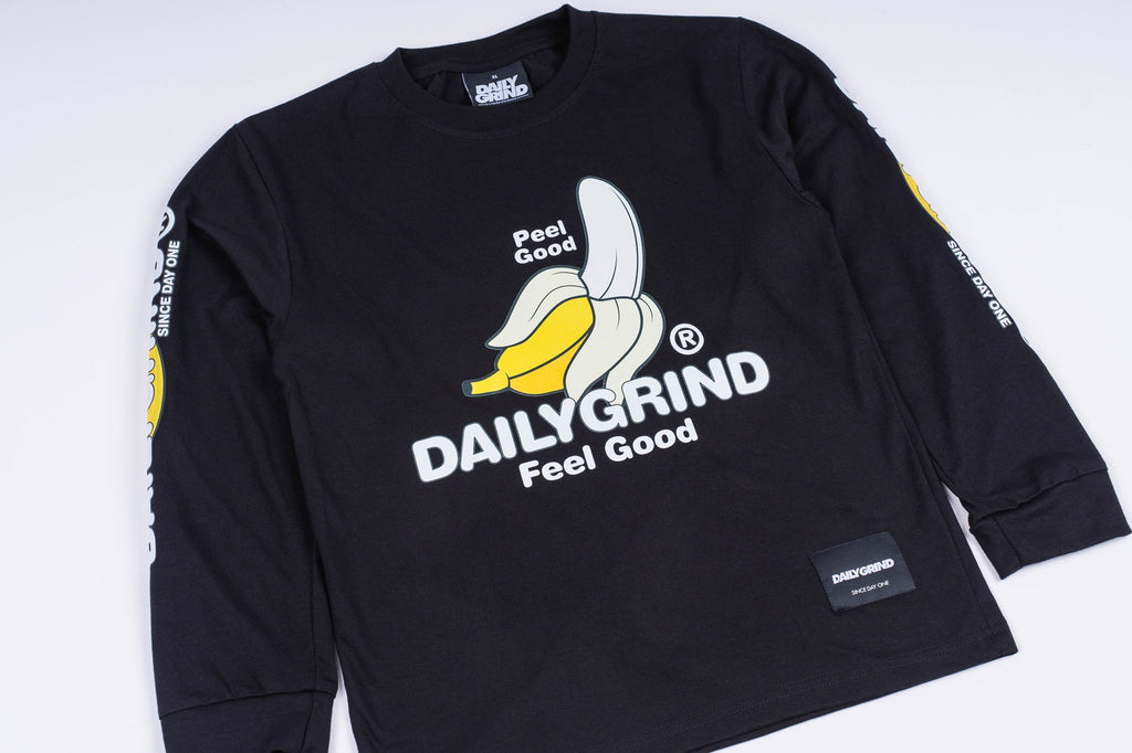 DAILY GRIND KIDS PEEL GOOD LONGSLEEVES FOR KIDS BLACK