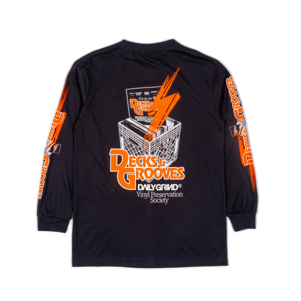 DAILY GRIND DECK & GROOVE LONGSLEEVES BLACK