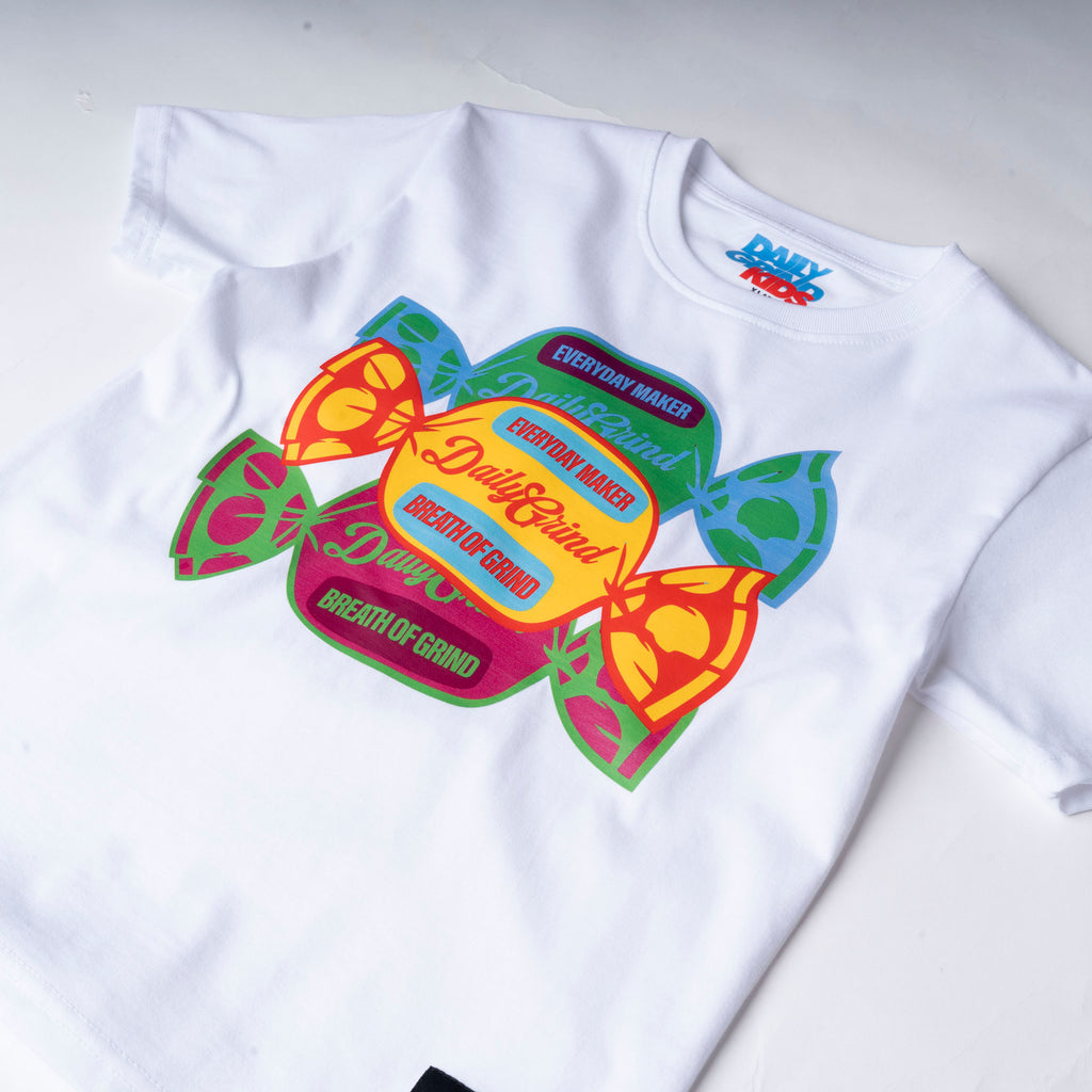DAILY GRIND COOL MIND TSHIRT FOR KIDS WHITE