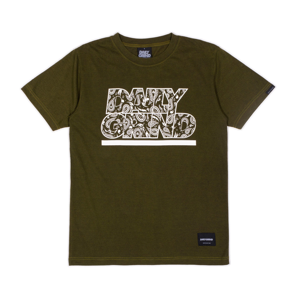 DAILY GRIND PACE LINE TSHIRT WASHED FATIGUE