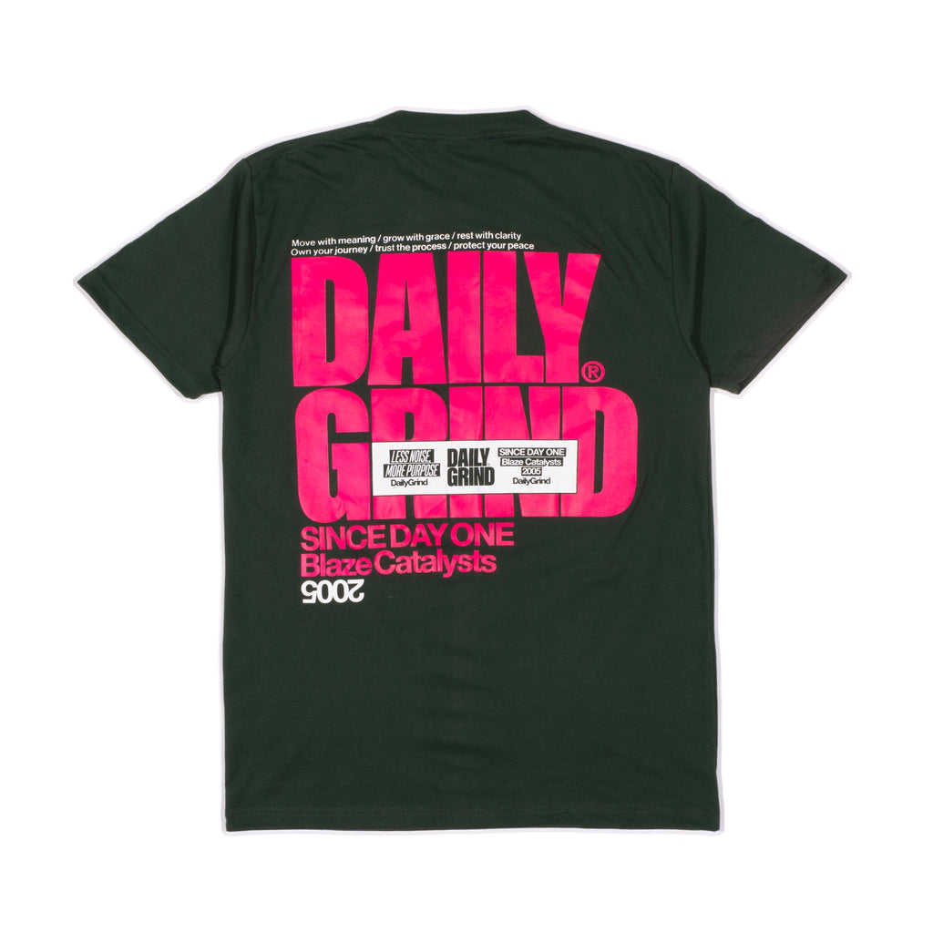 DAILY GRIND BLAZE COAT TSHIRT MOSS GREEN