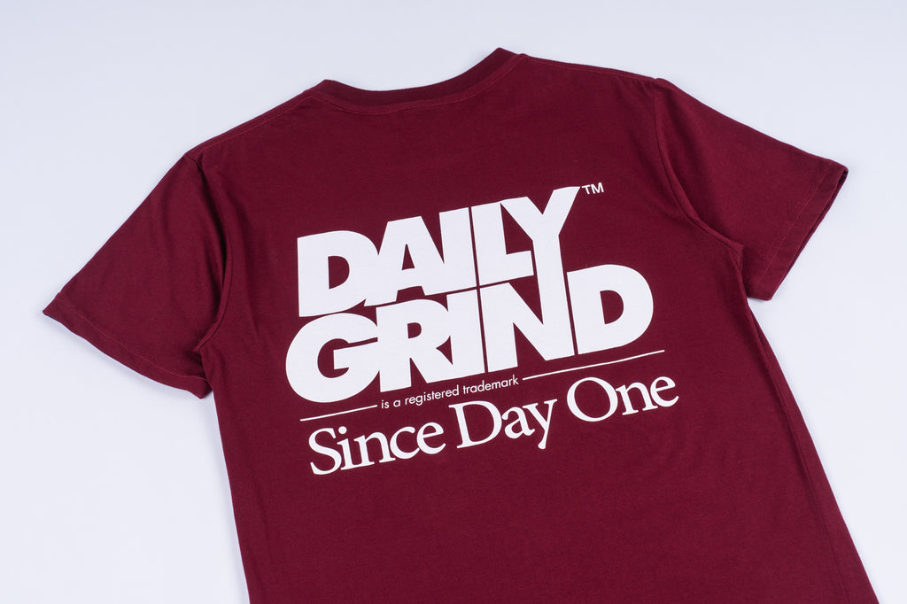 DAILY GRIND CENTRAL TSHIRT MAROON