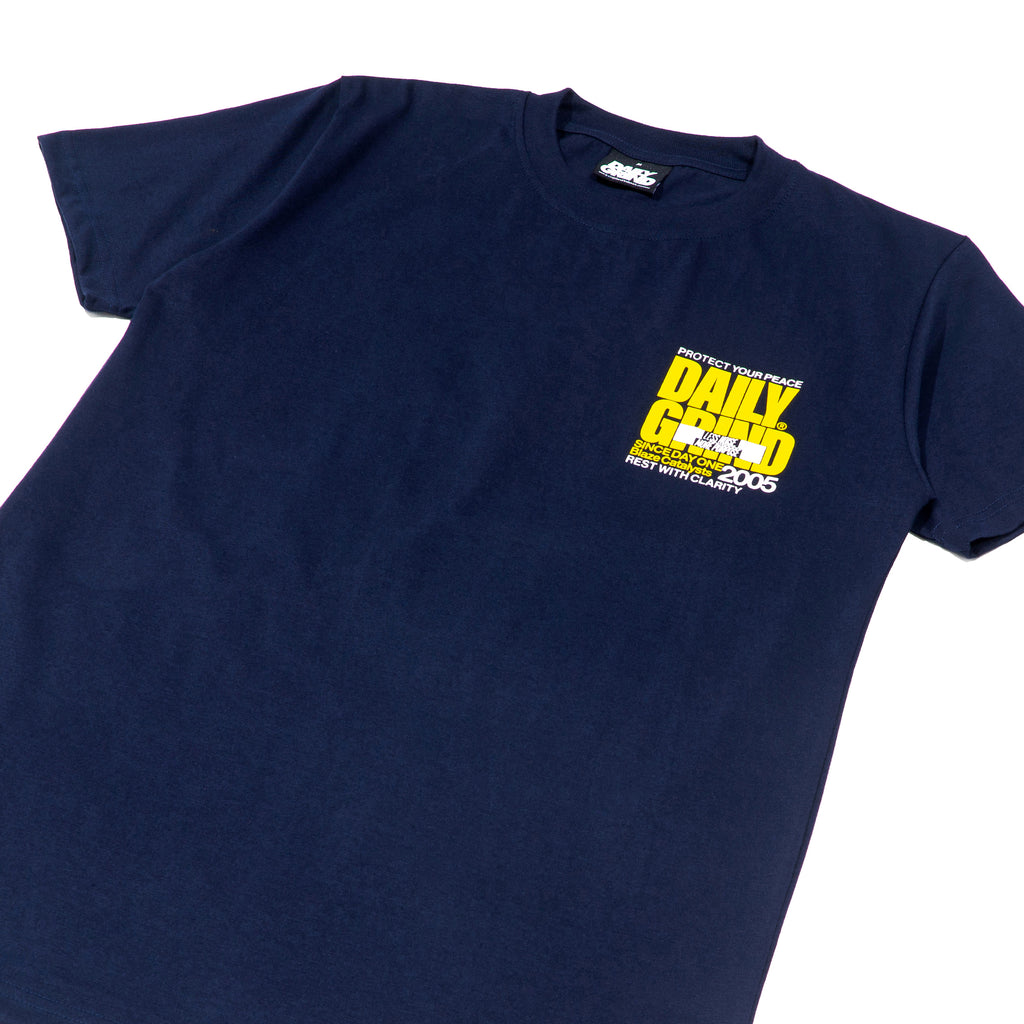 DAILY GRIND BLAZE COAT TSHIRT NAVY BLUE