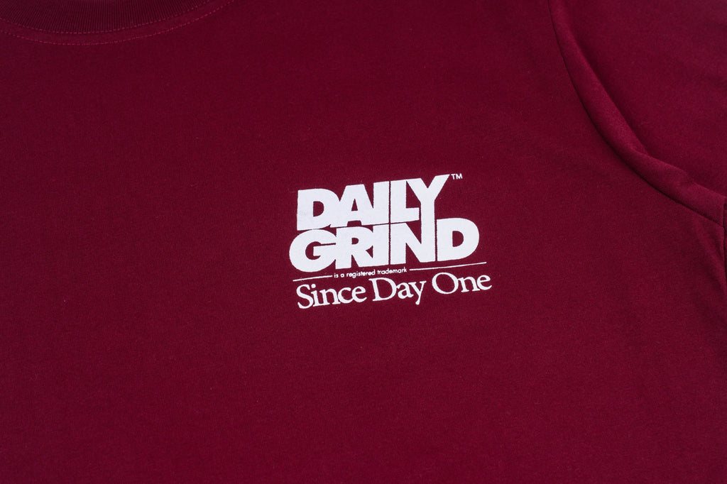 DAILY GRIND CENTRAL TSHIRT MAROON