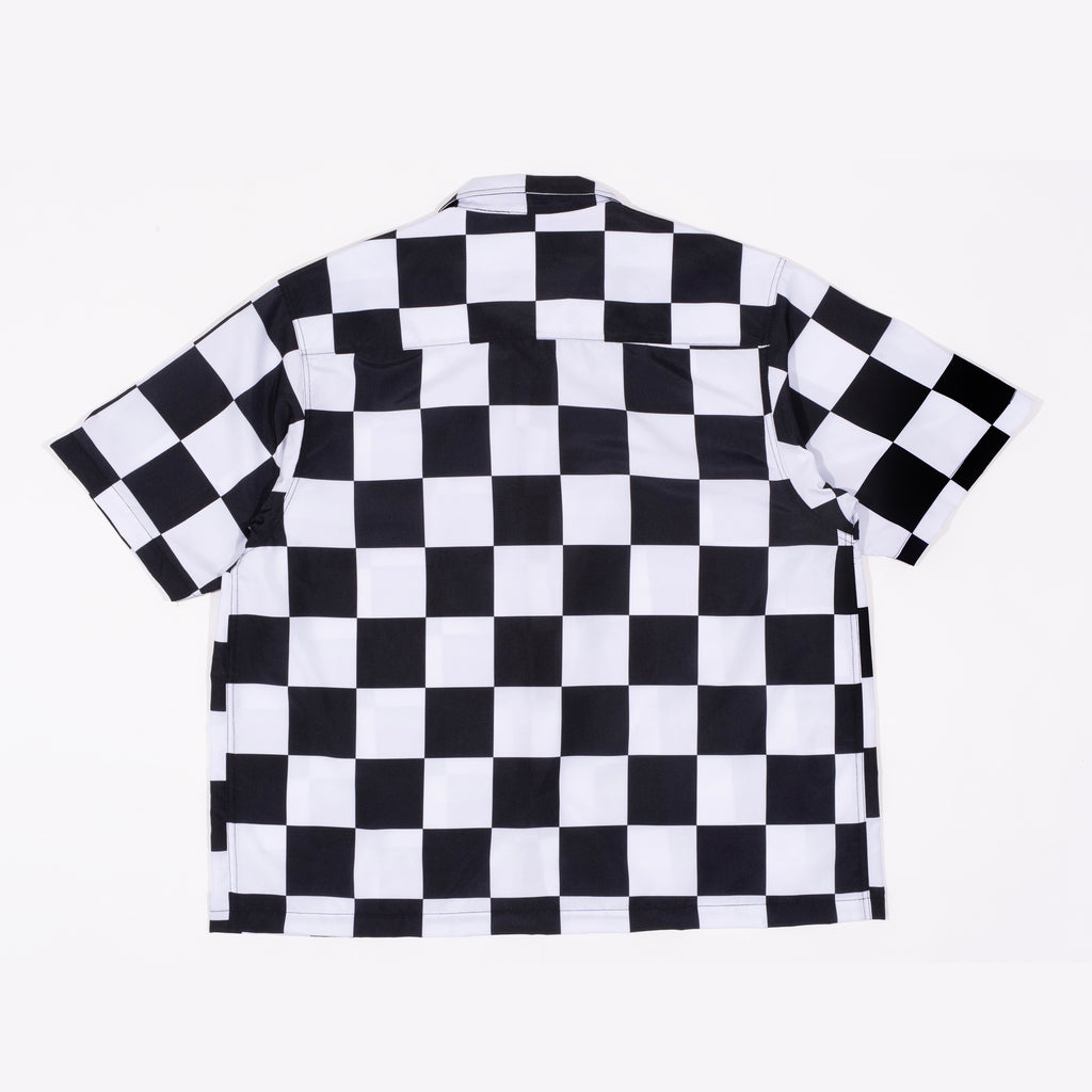 DAILY GRIND GRIDWORK CHECKERED POLO BLACK/WHITE