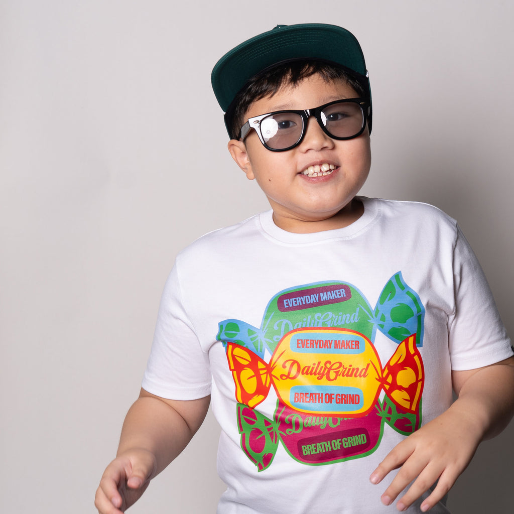 DAILY GRIND COOL MIND TSHIRT FOR KIDS WHITE