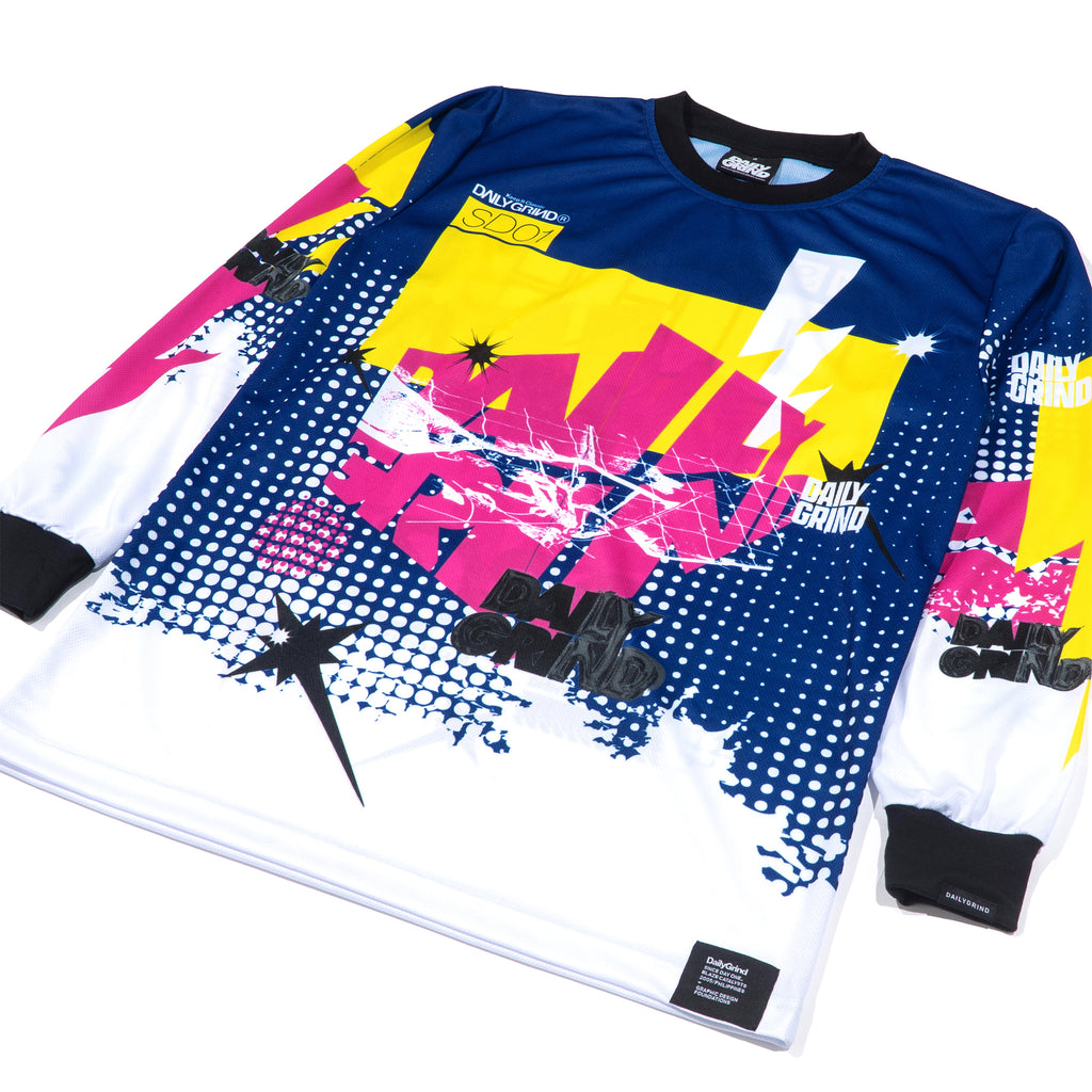 DAILY GRIND OFFSETDREAM JERSEY LONGSLEEVES BLUE