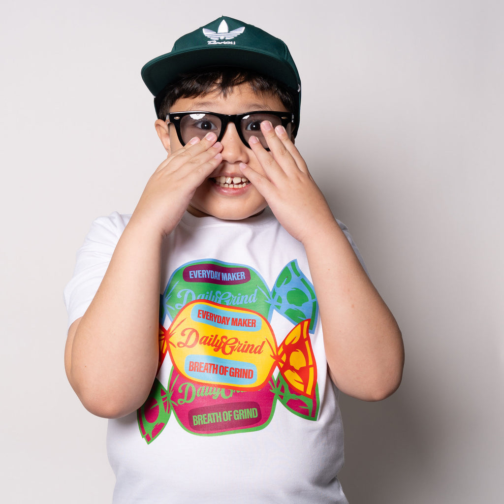 DAILY GRIND COOL MIND TSHIRT FOR KIDS WHITE