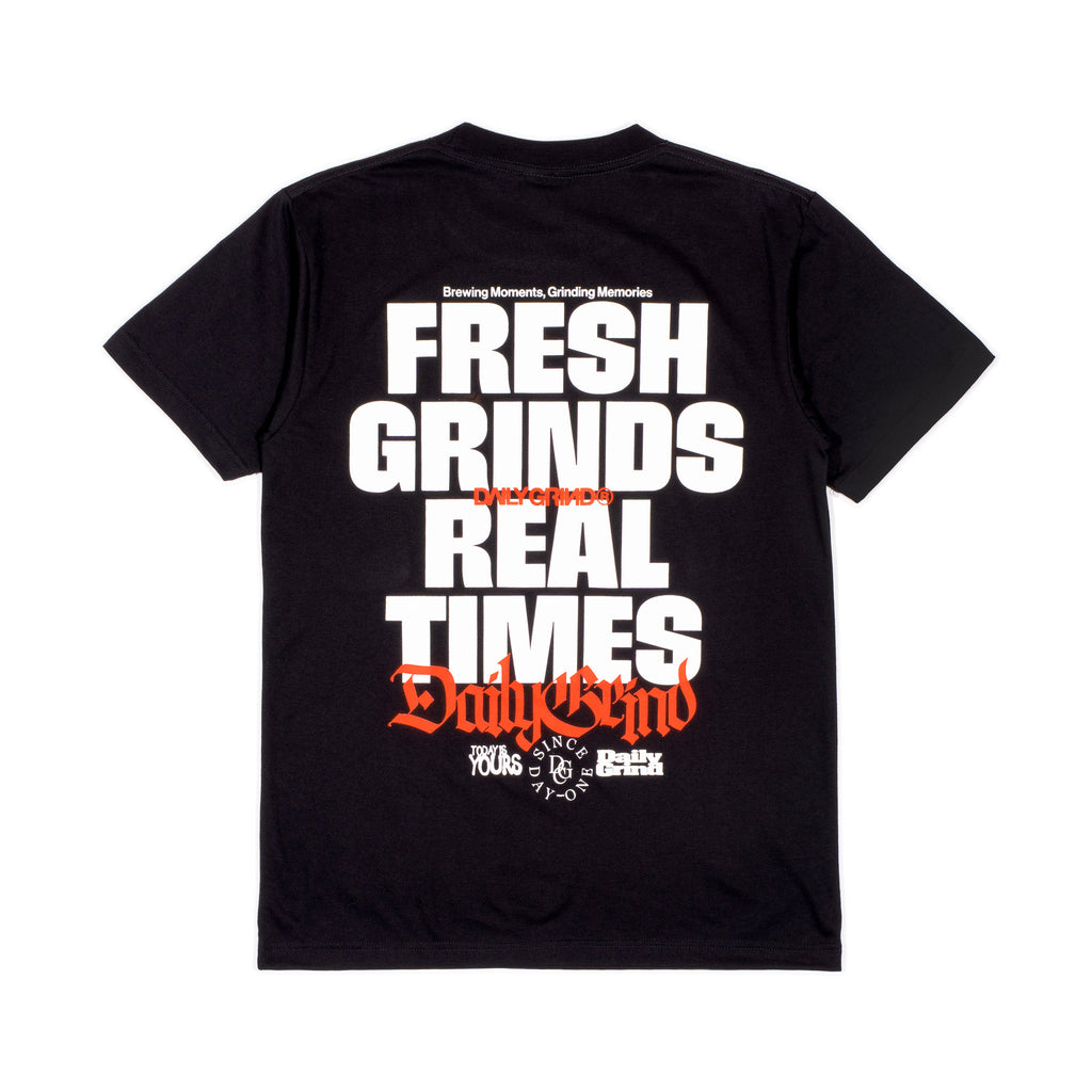 DAILY GRIND FRESH GRINDS TSHIRT BLACK