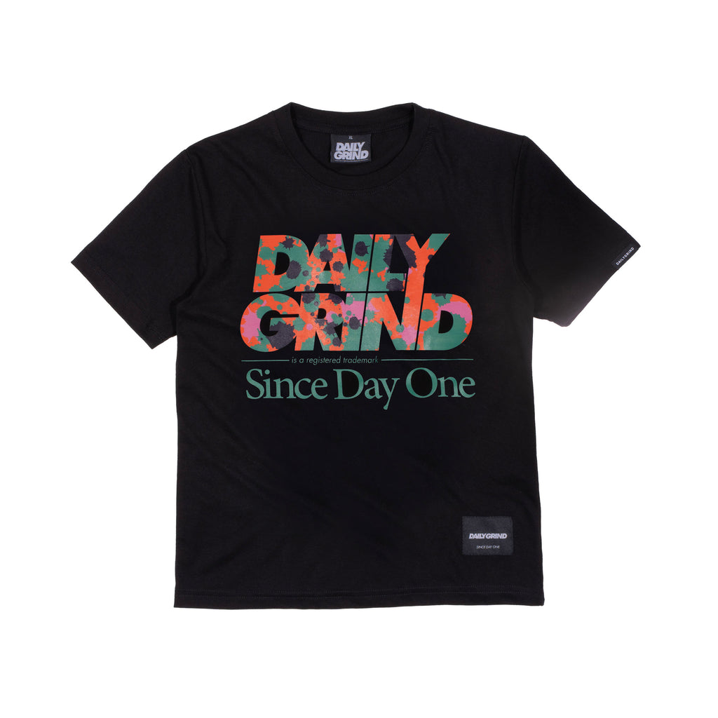 DAILY GRIND MAIN SPLATTER TSHIRT FOR KIDS BLACK