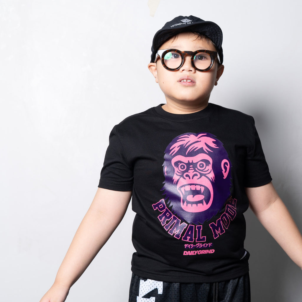 DAILY GRIND PRIMAL TSHIRT FOR KIDS BLACK