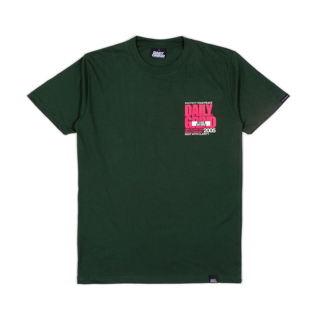 DAILY GRIND BLAZE COAT TSHIRT MOSS GREEN