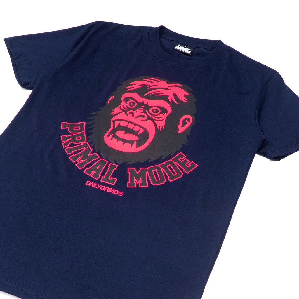 DAILY GRIND PRIMAL MODE TSHIRT NAVY BLUE