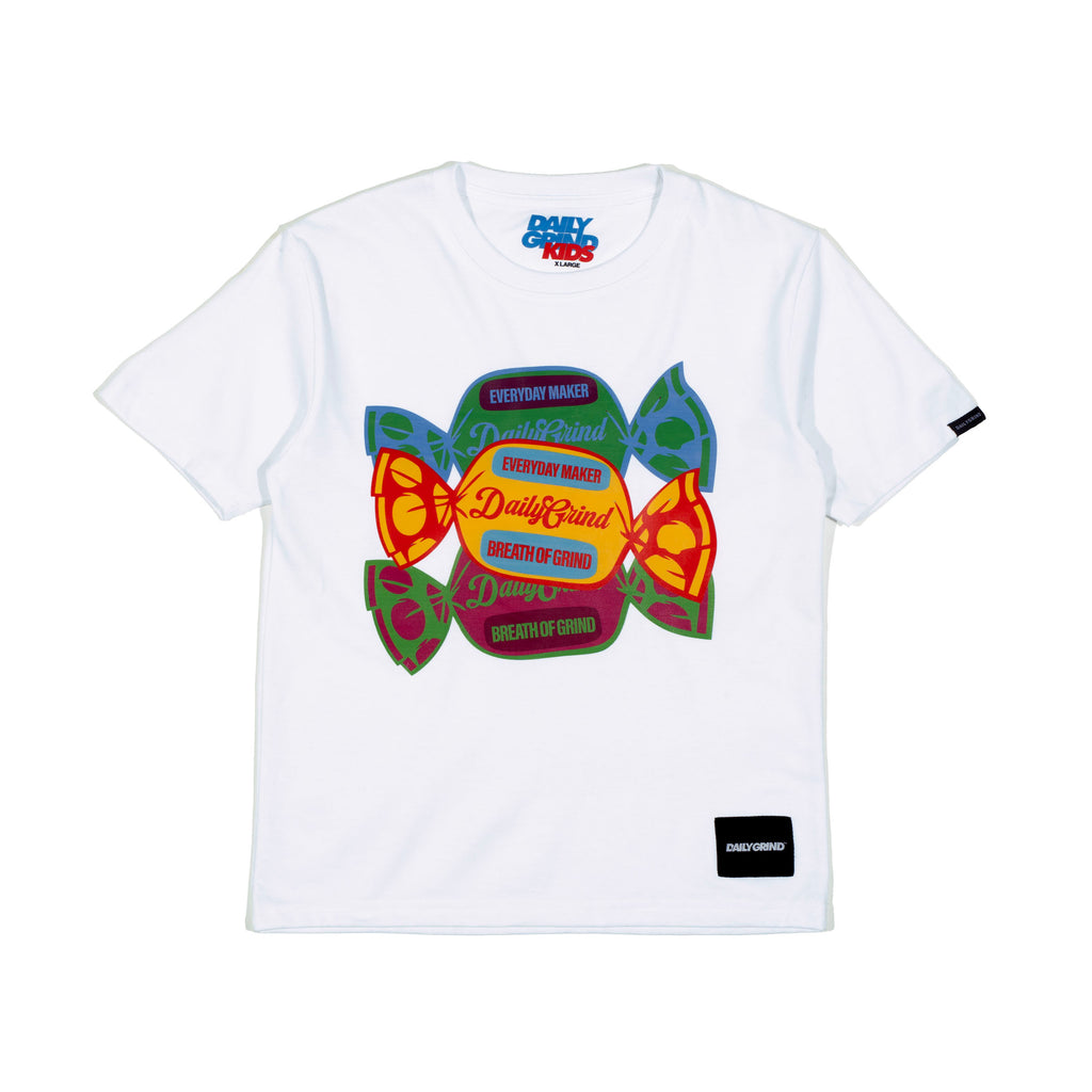 DAILY GRIND COOL MIND TSHIRT FOR KIDS WHITE