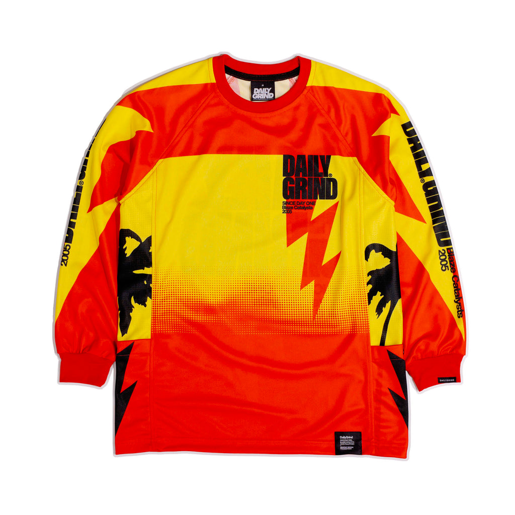 DAILY GRIND BLAZE RIDING JERSEY W/SIDE SWIFT POCKET YELLOW
