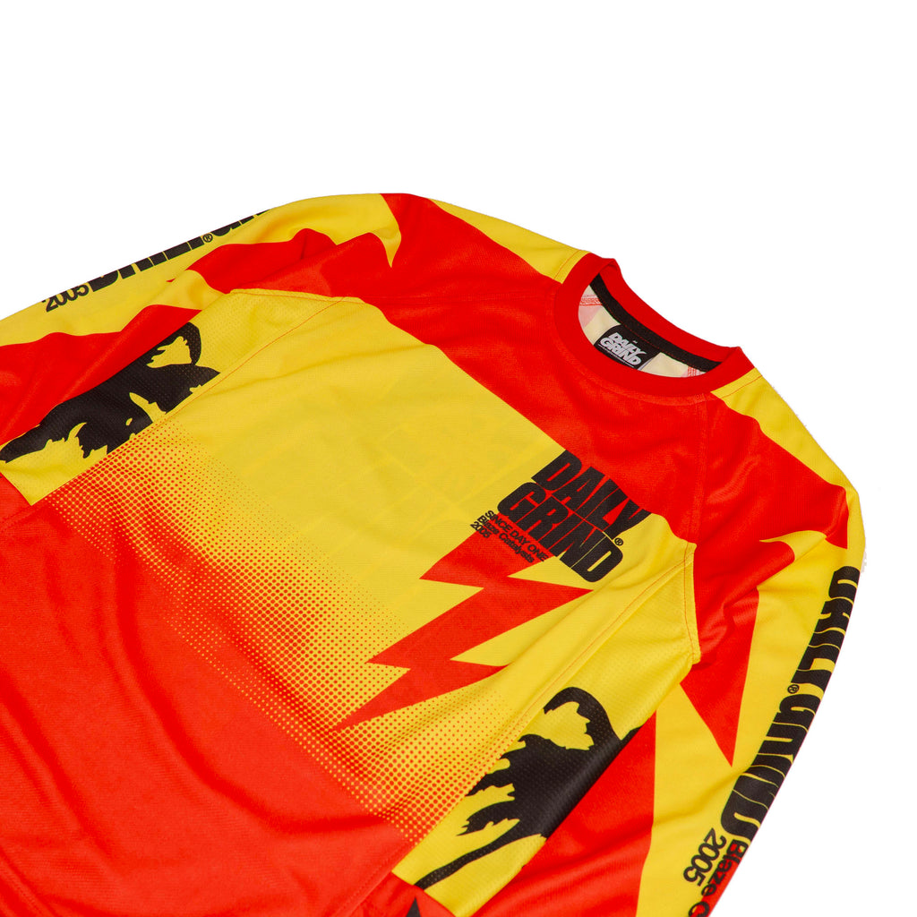 DAILY GRIND BLAZE RIDING JERSEY W/SIDE SWIFT POCKET YELLOW
