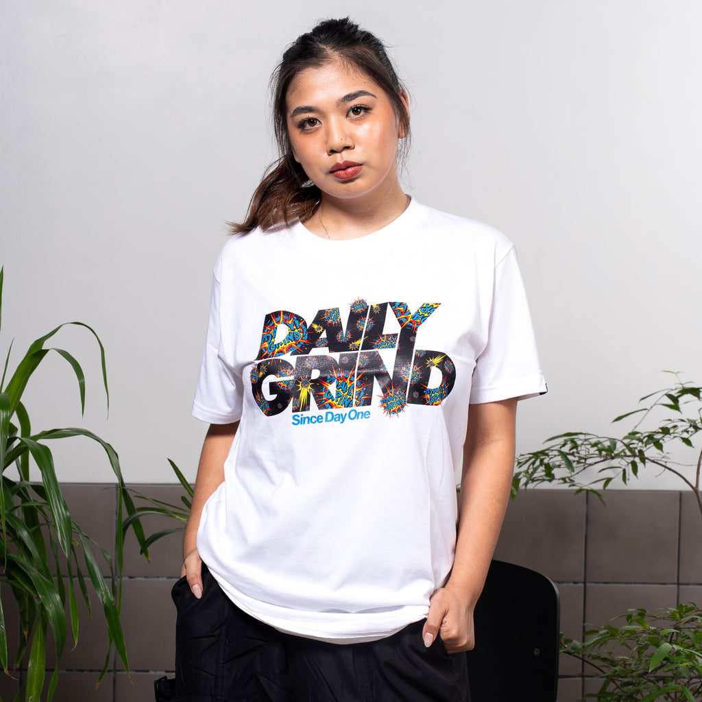 DAILY GRIND EXPLODE TSHIRT WHITE | Daily Grind Store PH