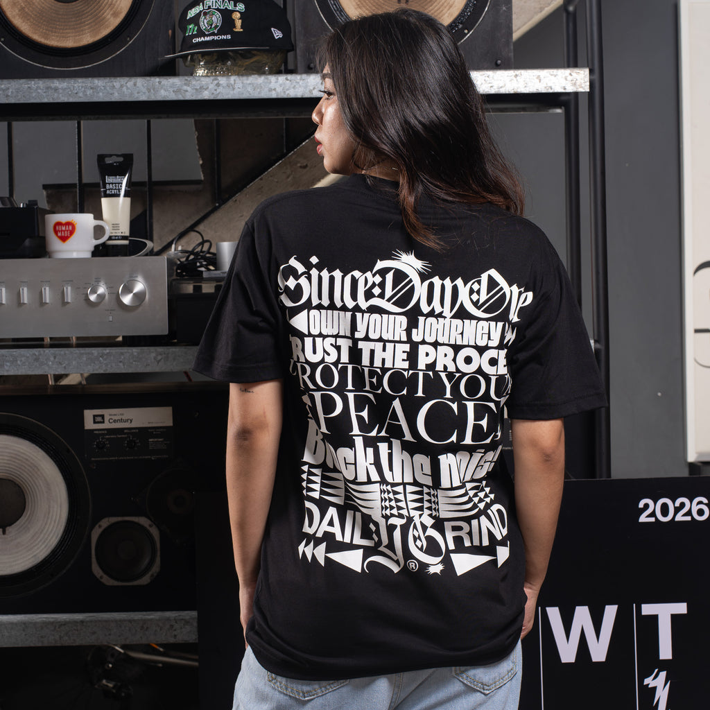 DAILY GRIND SHIFTED TSHIRT BLACK