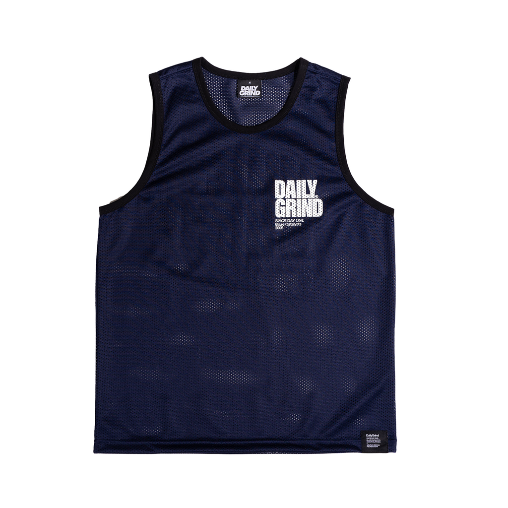 DAILY GRIND BLAZE TANK TOP NAVY BLUE