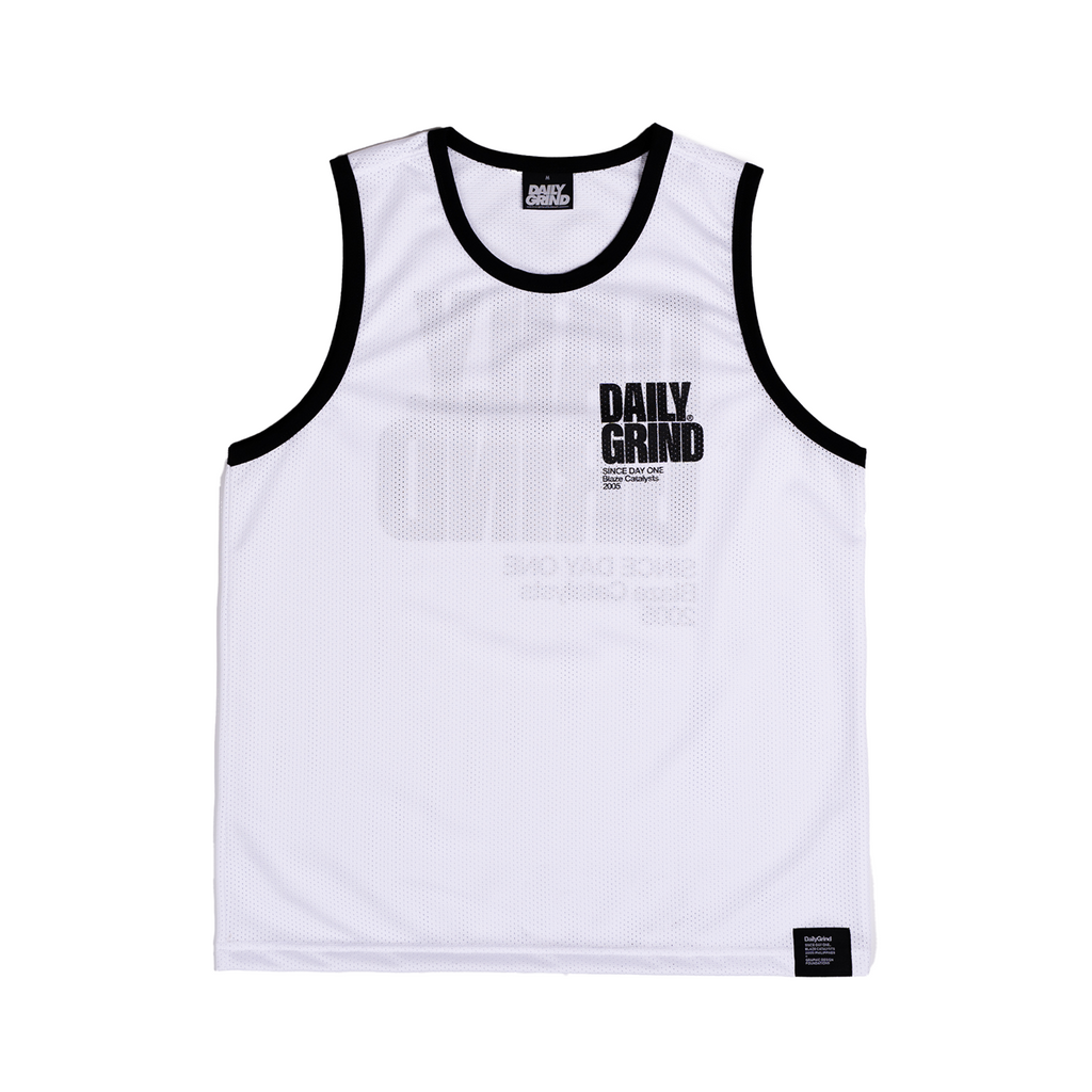 DAILY GRIND BLAZE TANK TOP WHITE