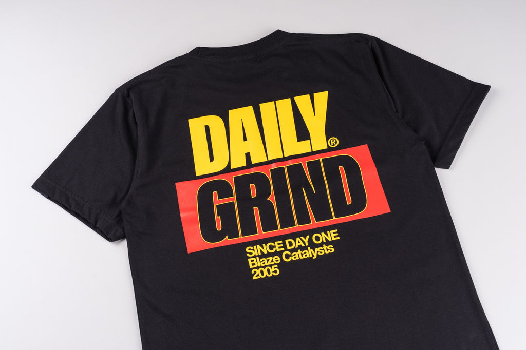 DAILY GRIND BLAZE DUO FB TSHIRT BLACK/YELLOW