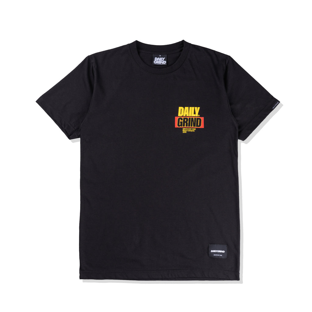 DAILY GRIND BLAZE DUO FB TSHIRT BLACK/YELLOW