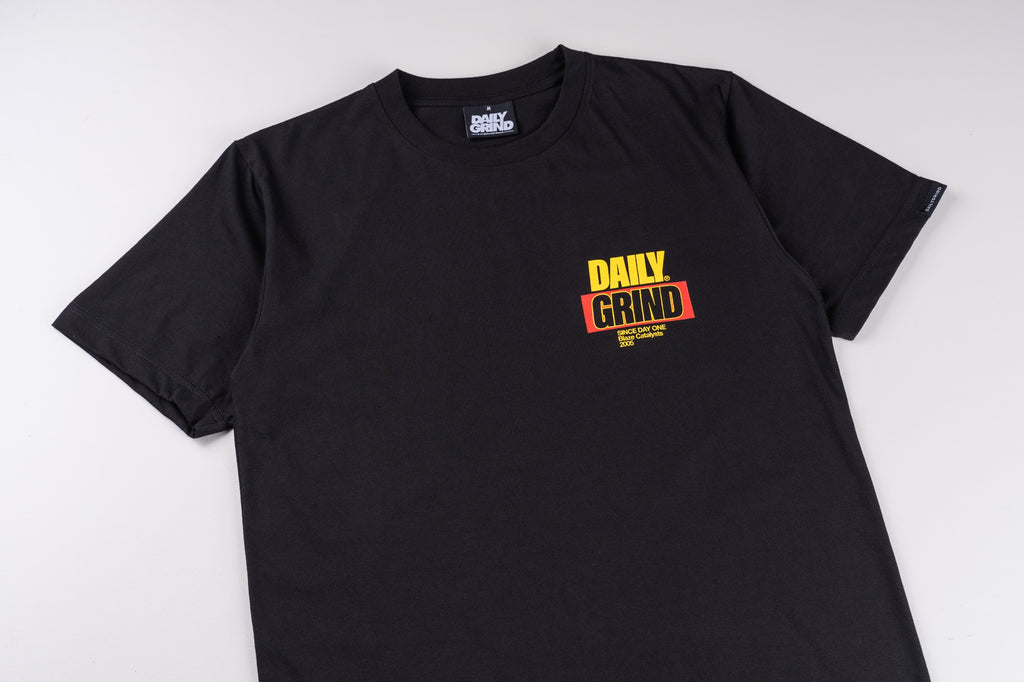 DAILY GRIND BLAZE DUO FB TSHIRT BLACK/YELLOW