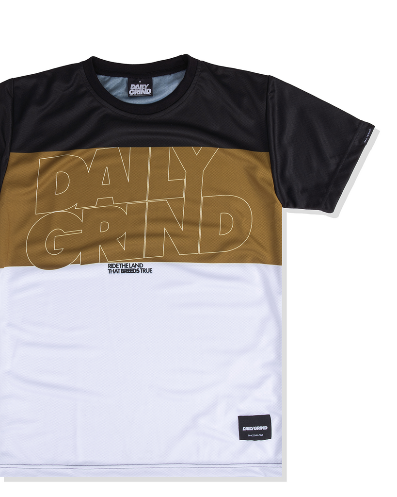 DAILY GRIND 3FOLD JERSEY TSHIRT WHITE
