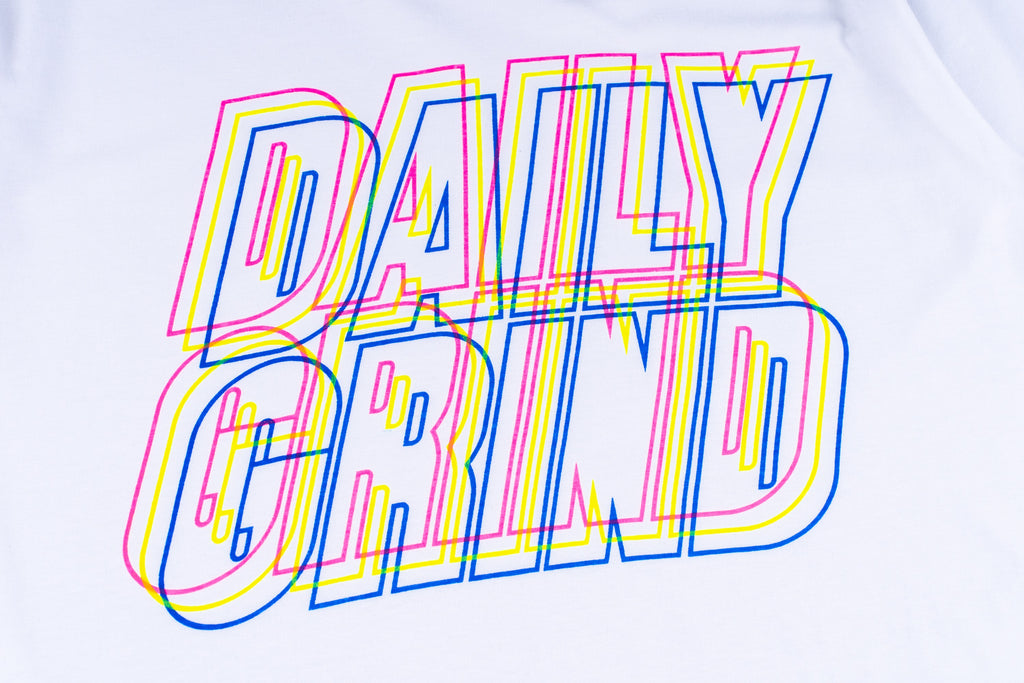 DAILY GRIND CMYK TWO TSHIRT WHITE