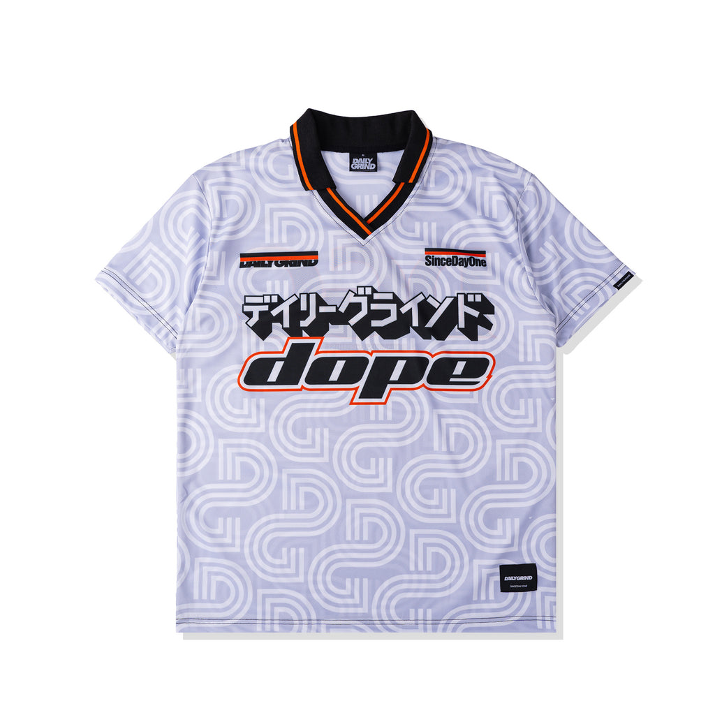 DAILY GRIND DOPE JERSEY POLO WHITE