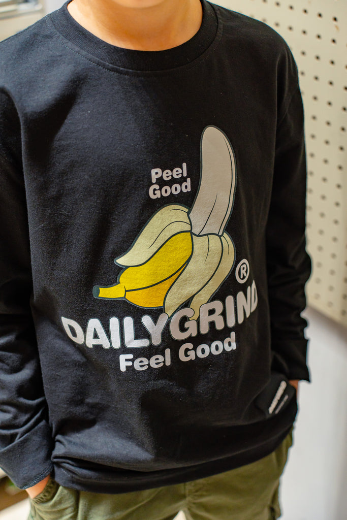 DAILY GRIND KIDS PEEL GOOD LONGSLEEVES FOR KIDS BLACK