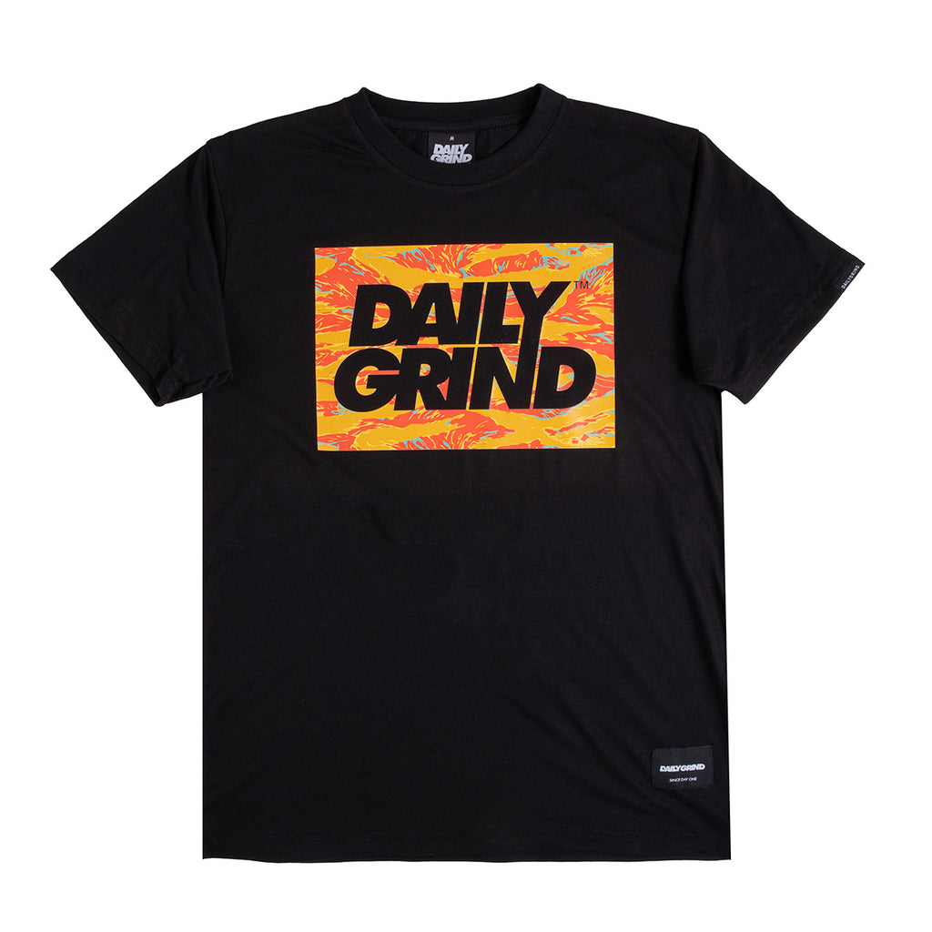 DAILY GRIND SOLITARY LIME TSHIRT BLACK