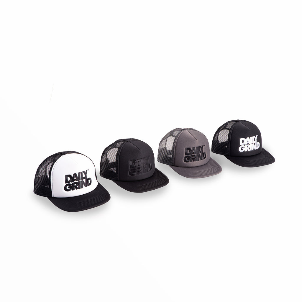 DAILY GRIND STEALTH TRUCKER CAP BLACK