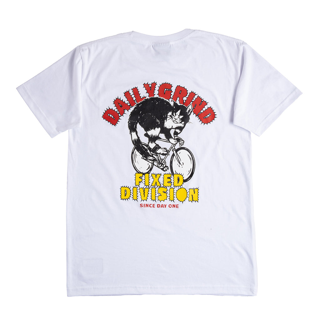 DAILY GRIND CAT WAVER TSHIRT WHITE