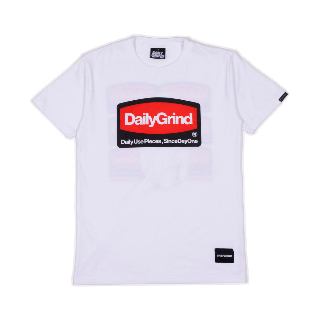 DAILY GRIND DISPOSED TSHIRT WHITE