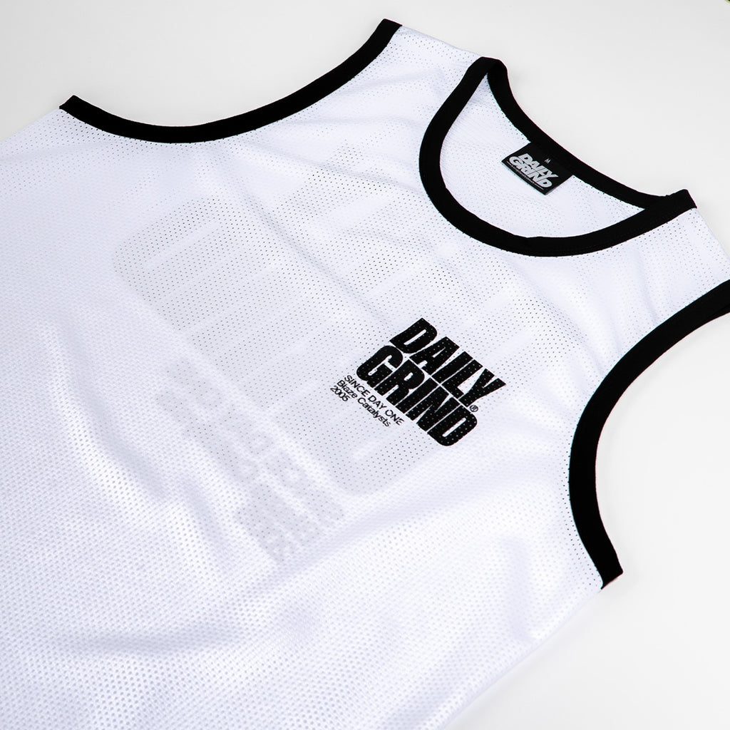DAILY GRIND BLAZE TANK TOP WHITE