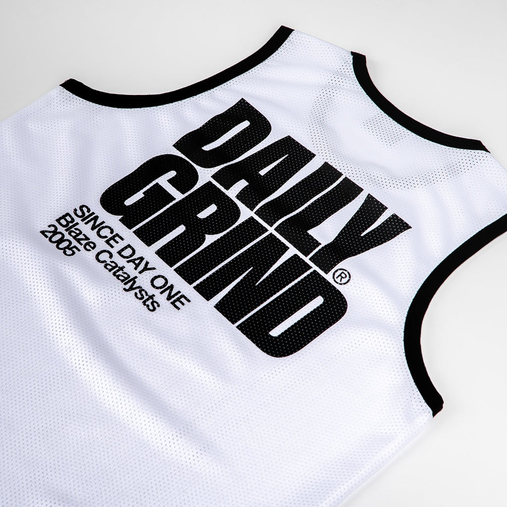 DAILY GRIND BLAZE TANK TOP WHITE