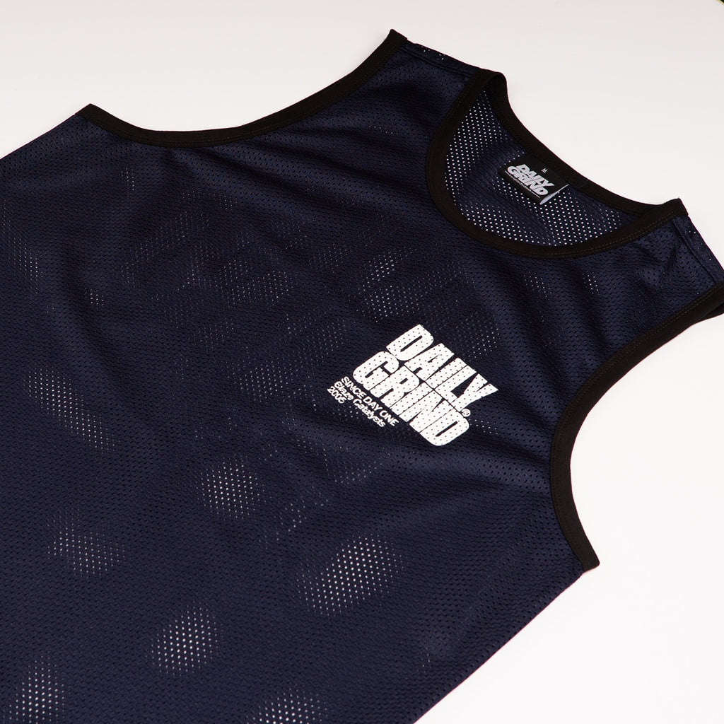 DAILY GRIND BLAZE TANK TOP NAVY BLUE