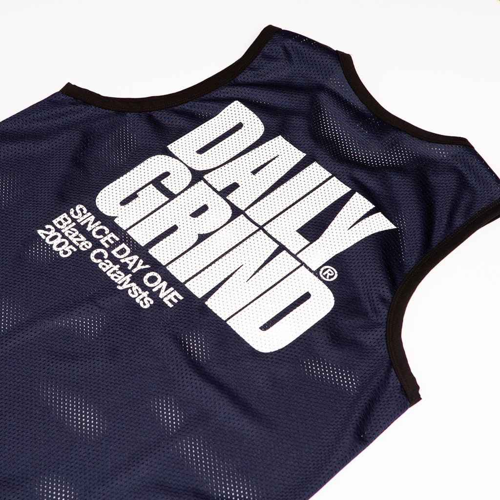 DAILY GRIND BLAZE TANK TOP NAVY BLUE