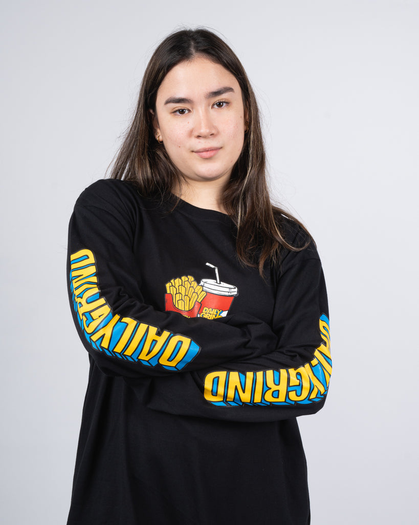 DAILY GRIND FRIES LONGSLEEVES BLACK