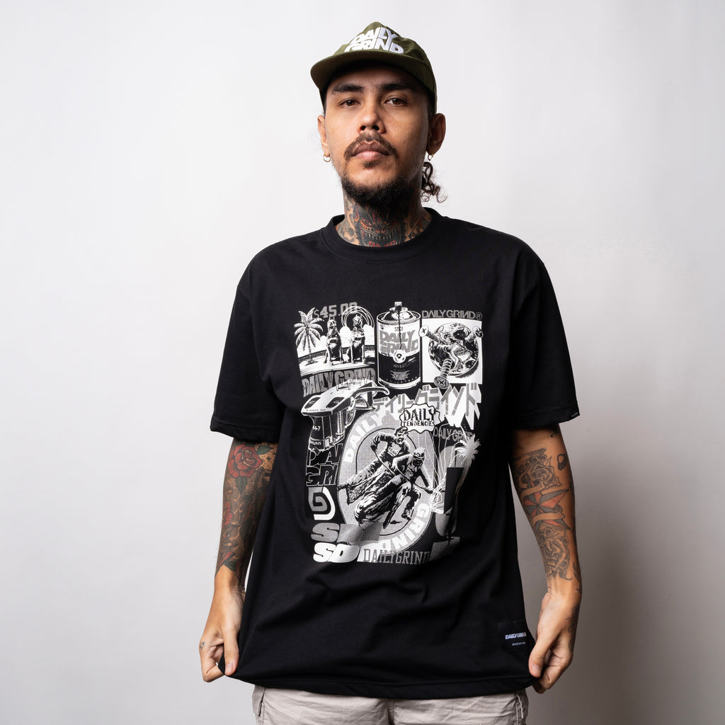 DAILY GRIND MOTLEY TSHIRT BLACK