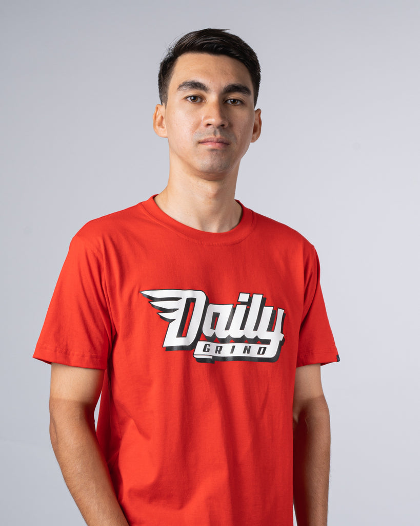 DAILY GRIND MOTO TSHIRT RED